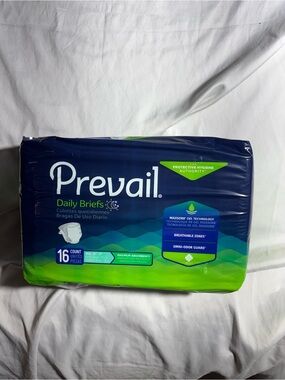 Prevail Daily Briefs Incontinence Briefs - Navy & Green